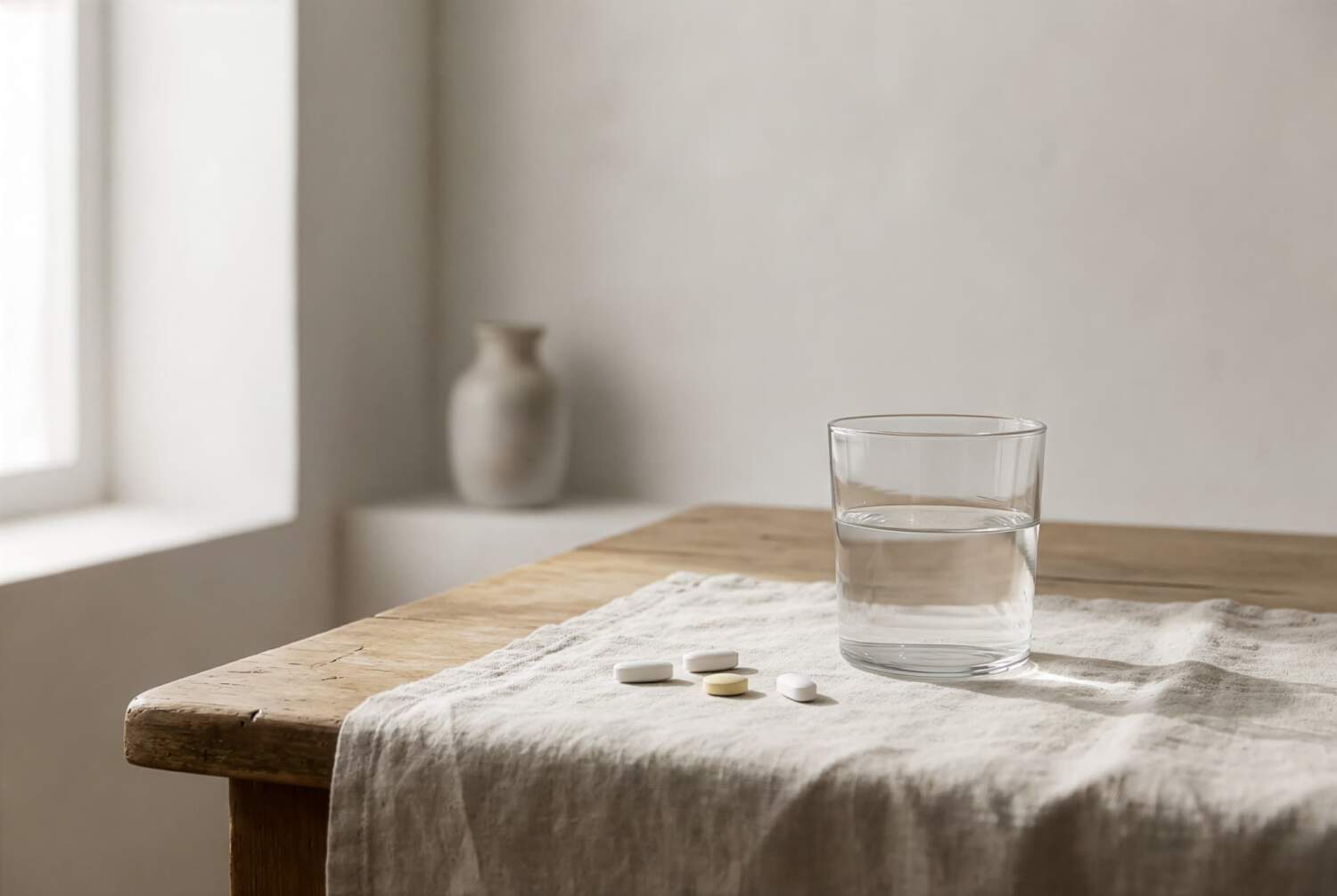 机に置かれたアフターピル